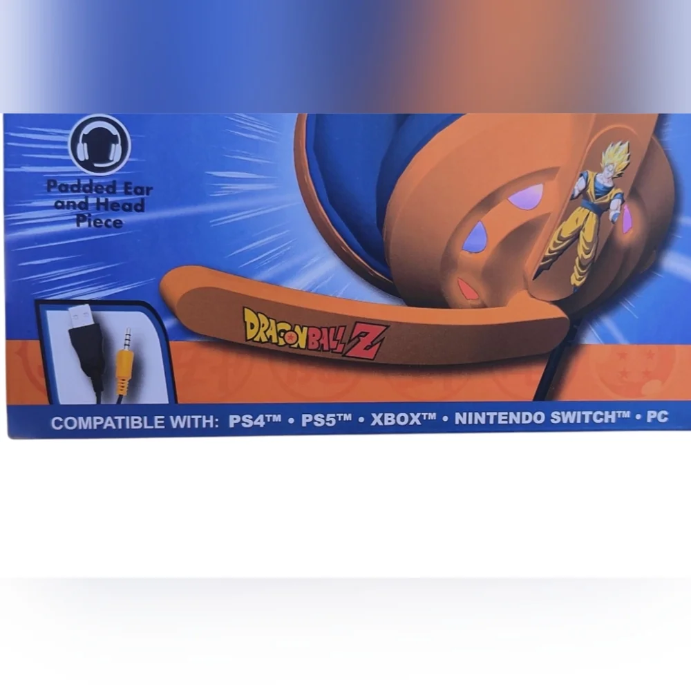 Dragon Ball Z Wired Gaming Headset - Orange and Blue